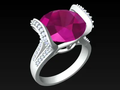 Diamond Ring - Womens Rings - N024112 3D print model