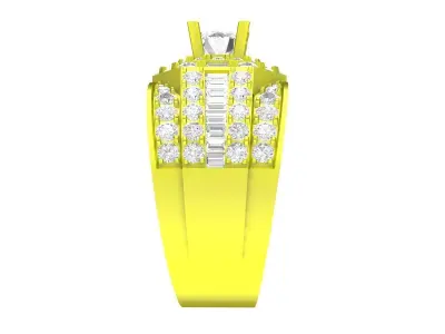 A7576 Luxury Korean Style Diamond Men Ring 3D Model 3D print model