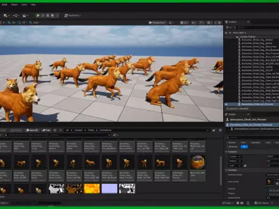 Asian Dhole Wild Red Dog Low-poly 3D model