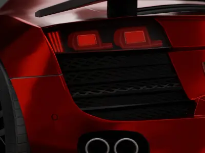 Audi r8 V10 Low-poly 3D model