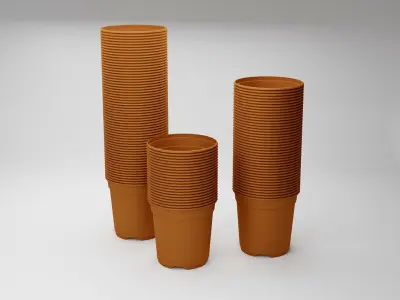 Garden Flower Pot 3D Model Low-poly 3D model