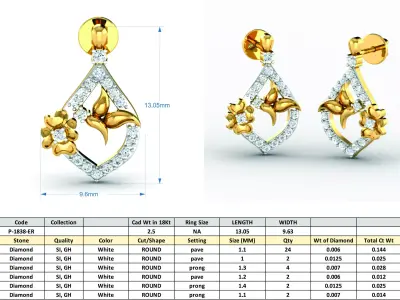 Diamond Locket Set 3D print model 8