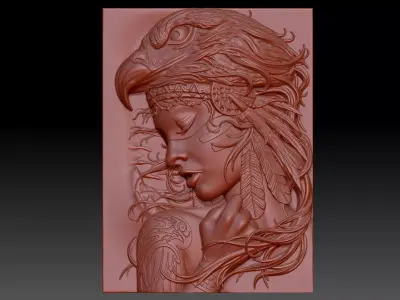 Indian girl 3D print model