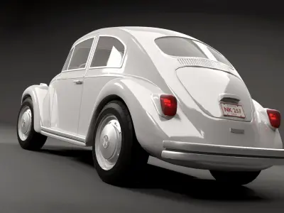 1969 VW Beetle with Full Interior Free 3D model