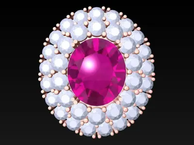 Diamond Ring - Womens Rings - N3862 3D print model