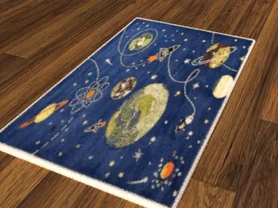 real fluffy carpet 3D model