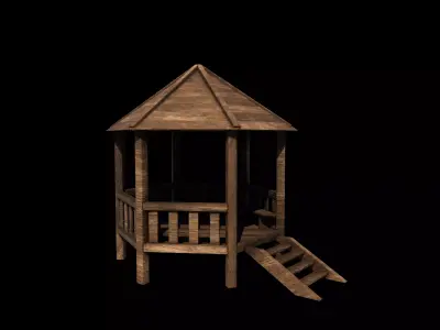 Wooden Camellia 3D model