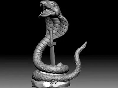 Snake Sculpture 3D model