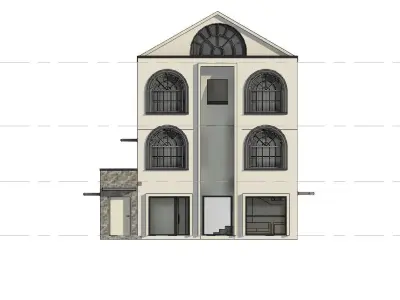 Small Apartment 3D House plan  Low-poly 3D model