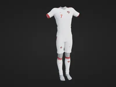 Portugal Sportwear Low-poly 3D model