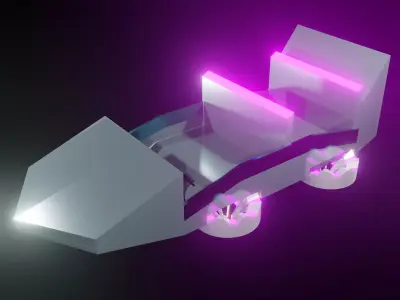 Car the Future Low-poly 3D model