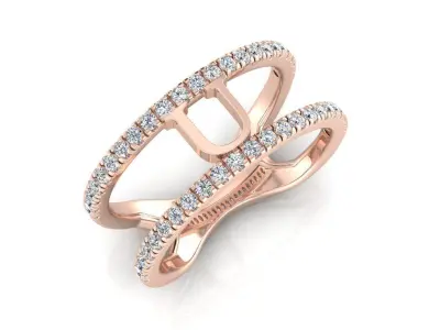 Jewelry Alphabet Ring U 3D print model purchase