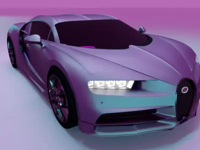 Bugatti Chiron high poly 3D model 3D model