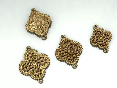 bracelet necklace earings van clef 3D print model