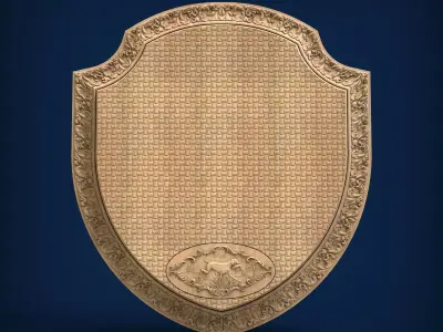 Carved panel painting STL 3D model 25