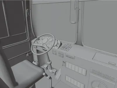 Mercedes Benz o302 Bus Low-poly 3D model