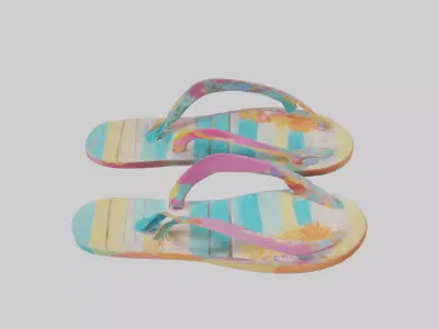 Flip Flop Wall Decor model Low-poly 3D model