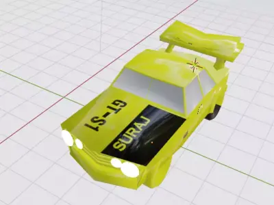 GT-S1 Car Model Low-poly 3D model