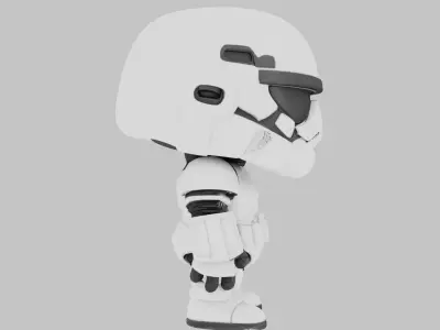Stylized Stormtrooper Low-poly 3D model