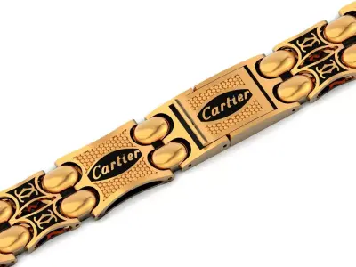 Wide bracelet with enamel 1412 3D print model