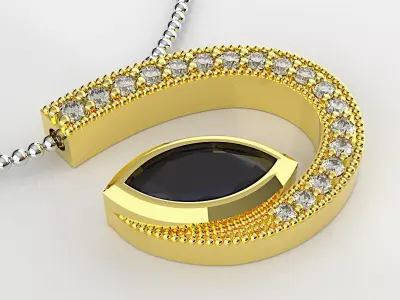 Marquis pendant  3D model