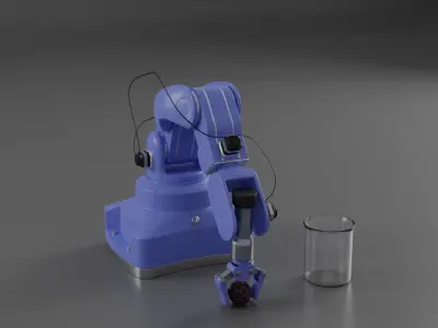 Robot arm rigged 3D model