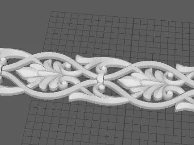 Central decor ornament for furniture 3D model 385