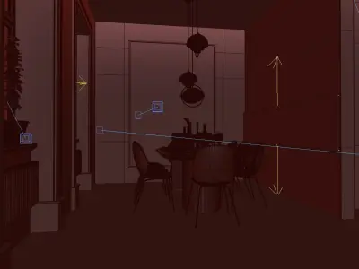 Luxury Dining Room  3D model