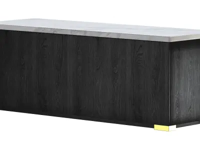 Holly Hunt Oslo Sideboard black walnut wood 3D model