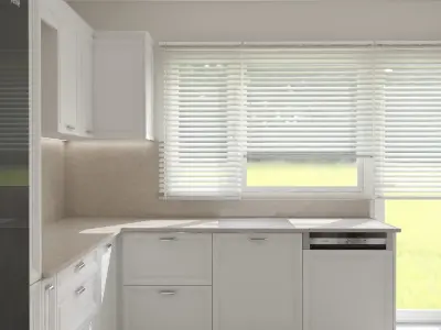 Kitchen with cabinets and appliances 3D model