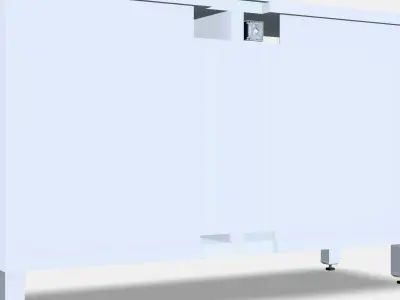 BESTA TV bench with doors 35 Low-poly 3D model