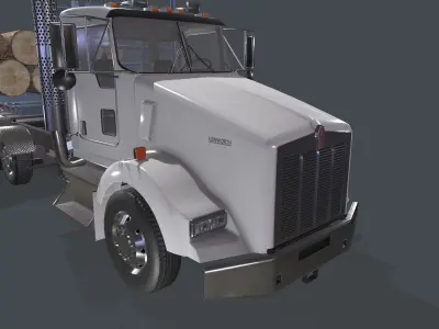 Kenworth T800 Log Truck Low-poly 3D model
