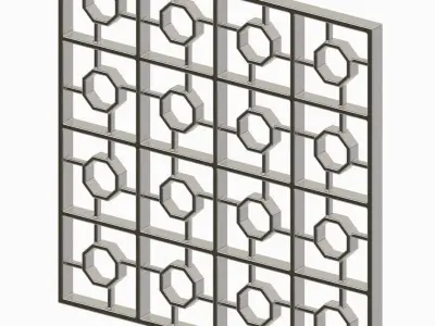 WINDOW GRILL DESIGN MINIATURES PACK 3D Model Collection