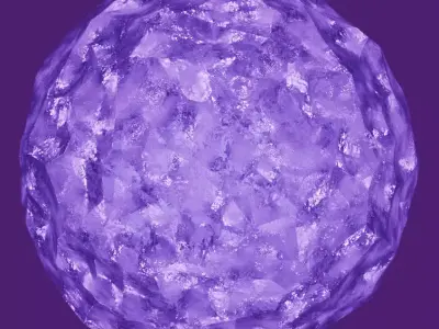 Purple Crystal Free 3D model