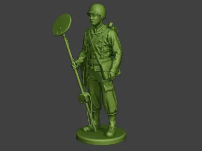American engineer soldier ww2 Stand A9 3D print model