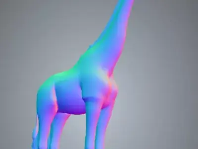 Realistic 3D Giraffe Model Low-poly 3D model