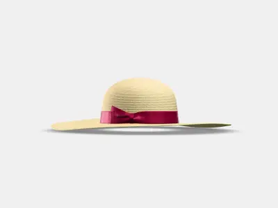 BORSALINO LAURA BRAIDED HEMP 3D model