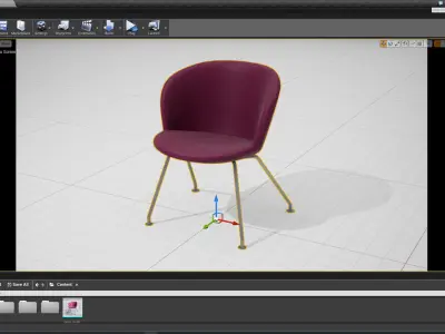 PlusHalle Capri Multi Chair UE4 Low-poly 3D model