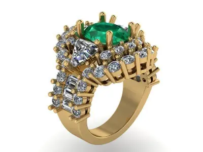 Diamond Luxury Ring 1367 3D print model