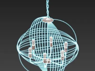 GLASS CICLES CHANDELIER 3D model
