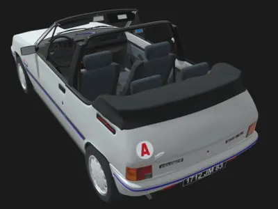 Peugeot 205 cabriolet convertible CJ 3D model