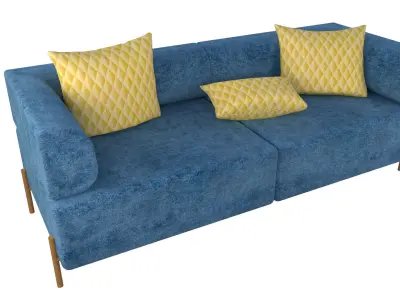 Polo Sofa Low-poly 3D model