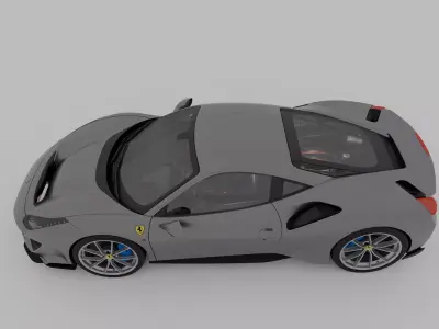 Ferrari 488 Pista 3D model purchase