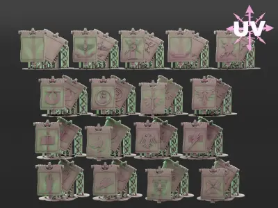 backpack banners imperial legions Free 3D print model