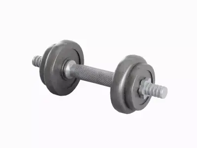 Metal Dumbbell 02 Low-poly 3D model