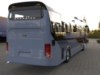 Kia Granbird 2011 3D Model  Low-poly 3D model