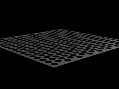 Perforated panel with 50 percent of opening 3D model