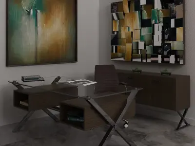 Decorative set Office 3D model