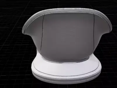 Luxury Sculptural Lounge Chair Futuristic Furniture 3D Model Low-poly 3D model