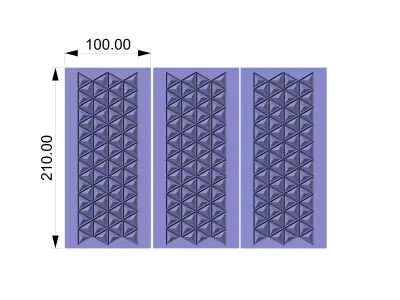 decorative engraved 3d panel 005 for print and cnc  3D print model